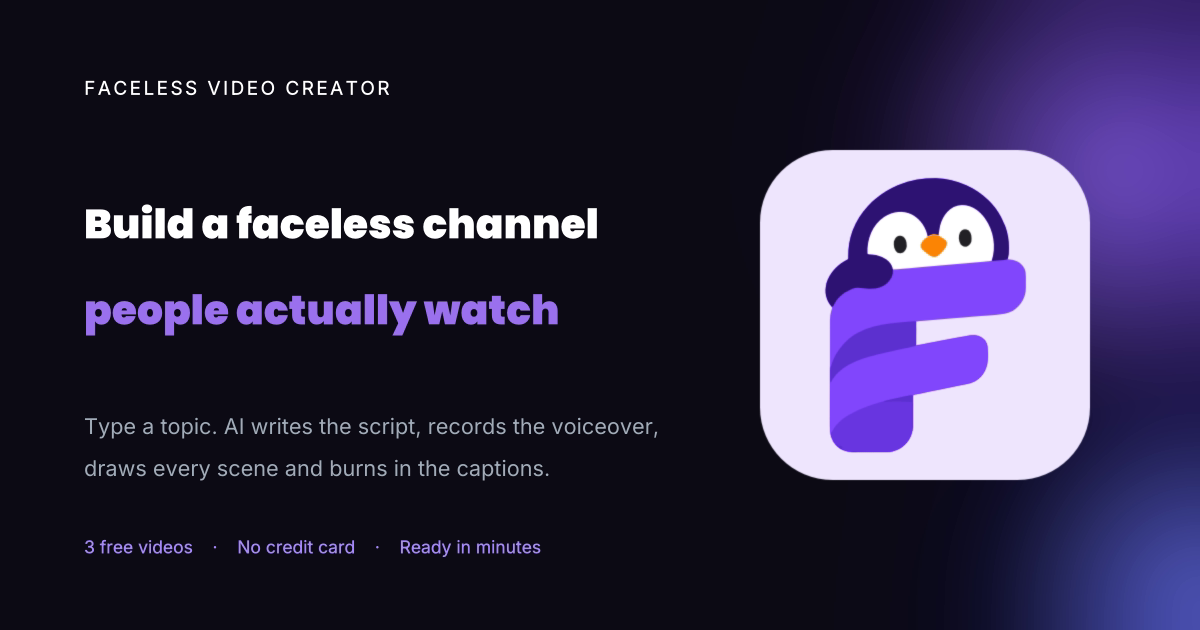 Faceless Video Creator: Free AI Videos That Post Themselves